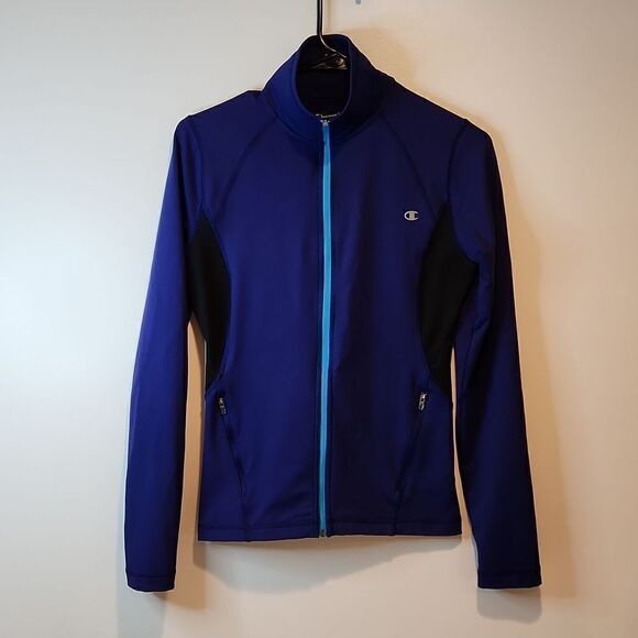 Champion Long Sleeve Full Zip Windbreaker Jogging Jacket Women's Size S/P NICE!! - Picture 1 of 10